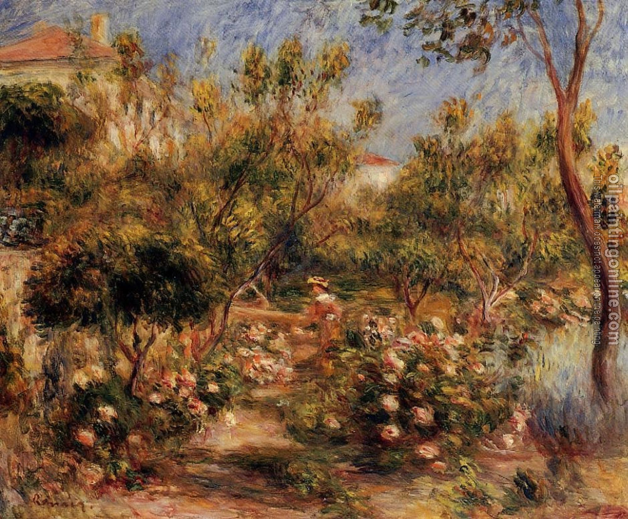 Renoir, Pierre Auguste - Young Woman in a Garden - Cagnes